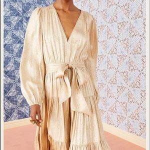 Ulla Johnson Helena gold metallic dress